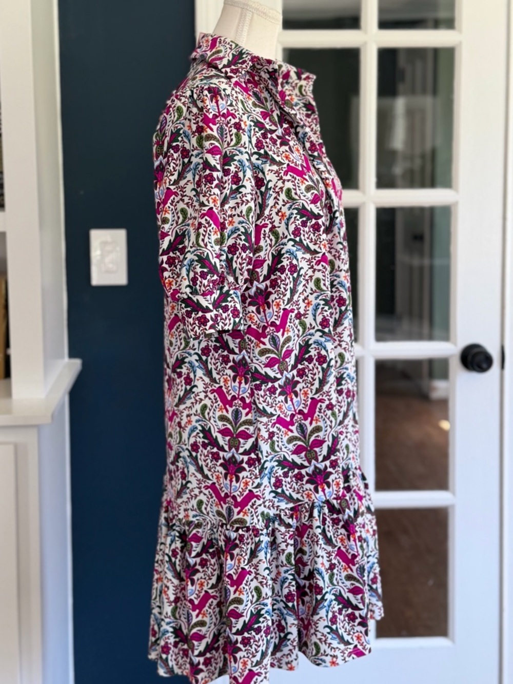 NWT Jude Connally Tierney Dress in Whimsy Hidden Rabbit Print | Size Small - Picture 8 of 16